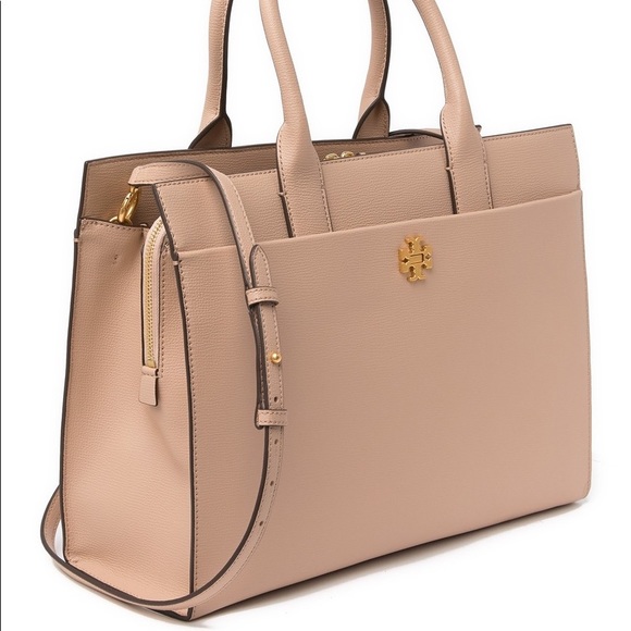 Tory Burch Kira Leather Tote Bag - Perfect Sand - Picture 2 of 9